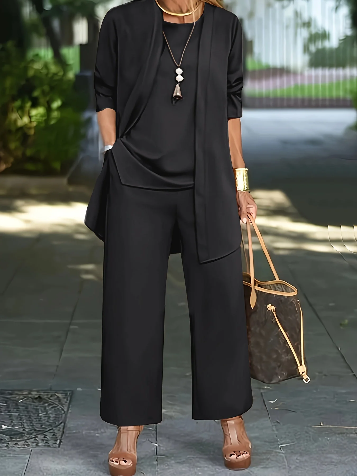 Idealne Chic - Ensemble 3 pièces femme - Veste - Pantalon - Jupe - Élégant - Image 2