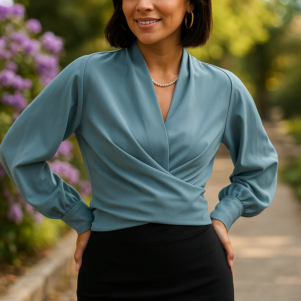 Blouses V-hals - Manches bouffantes - Image 6