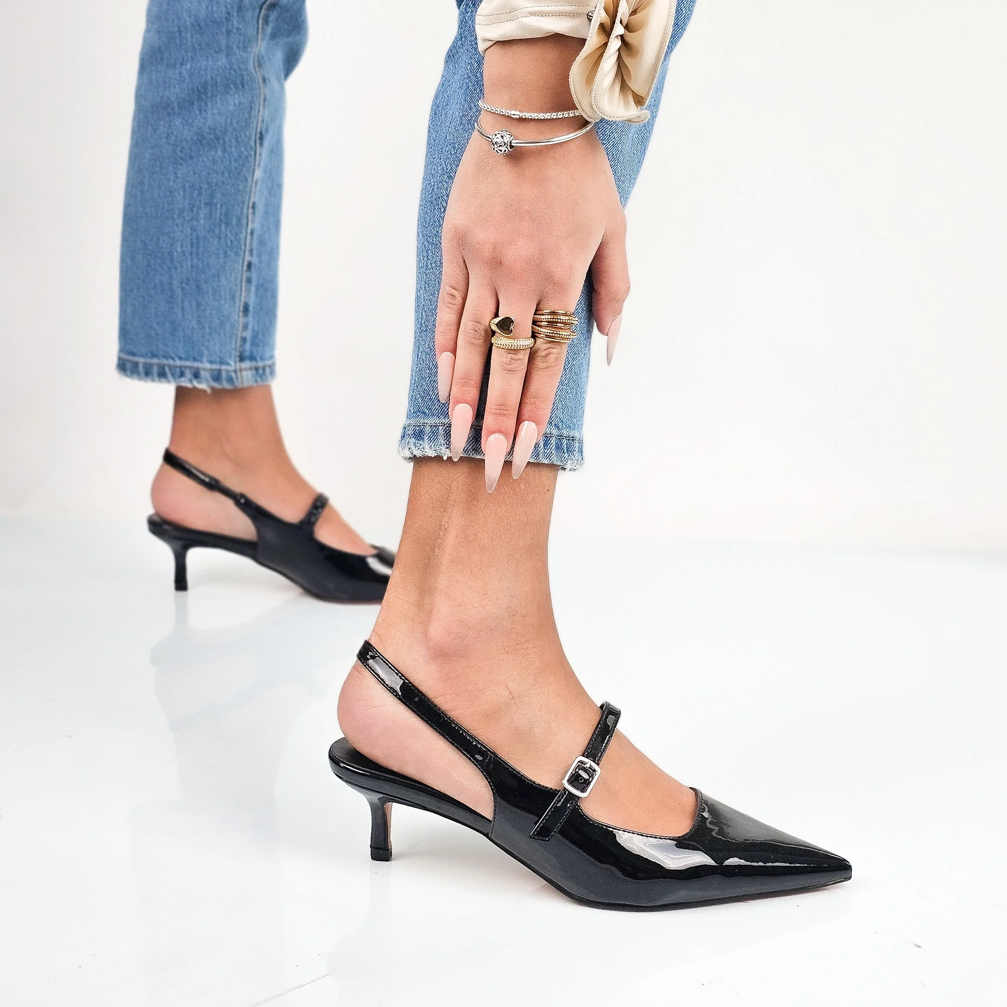 Jinnah Décolleté Slingback - Élégance Chic - Confort Optimal - Image 5