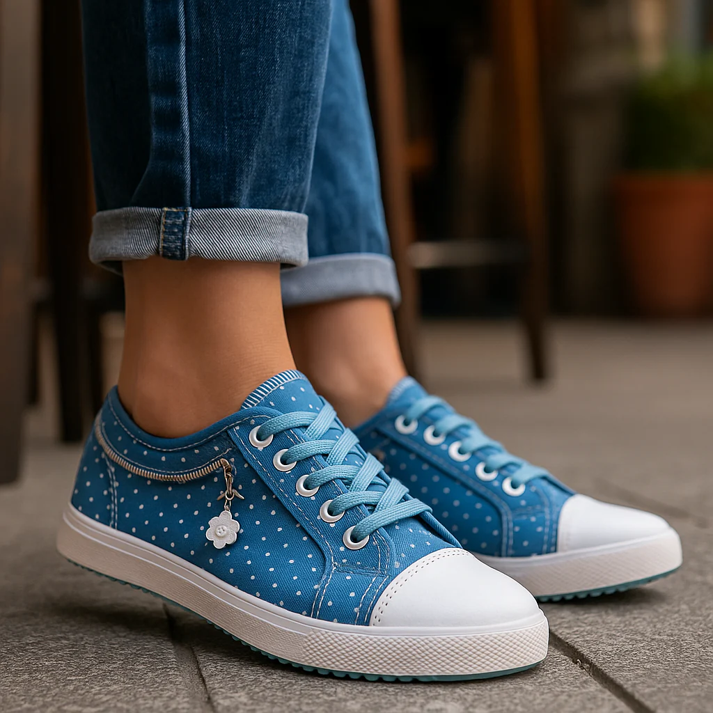 Lara -  Baskets confort femme à pois - Image 3