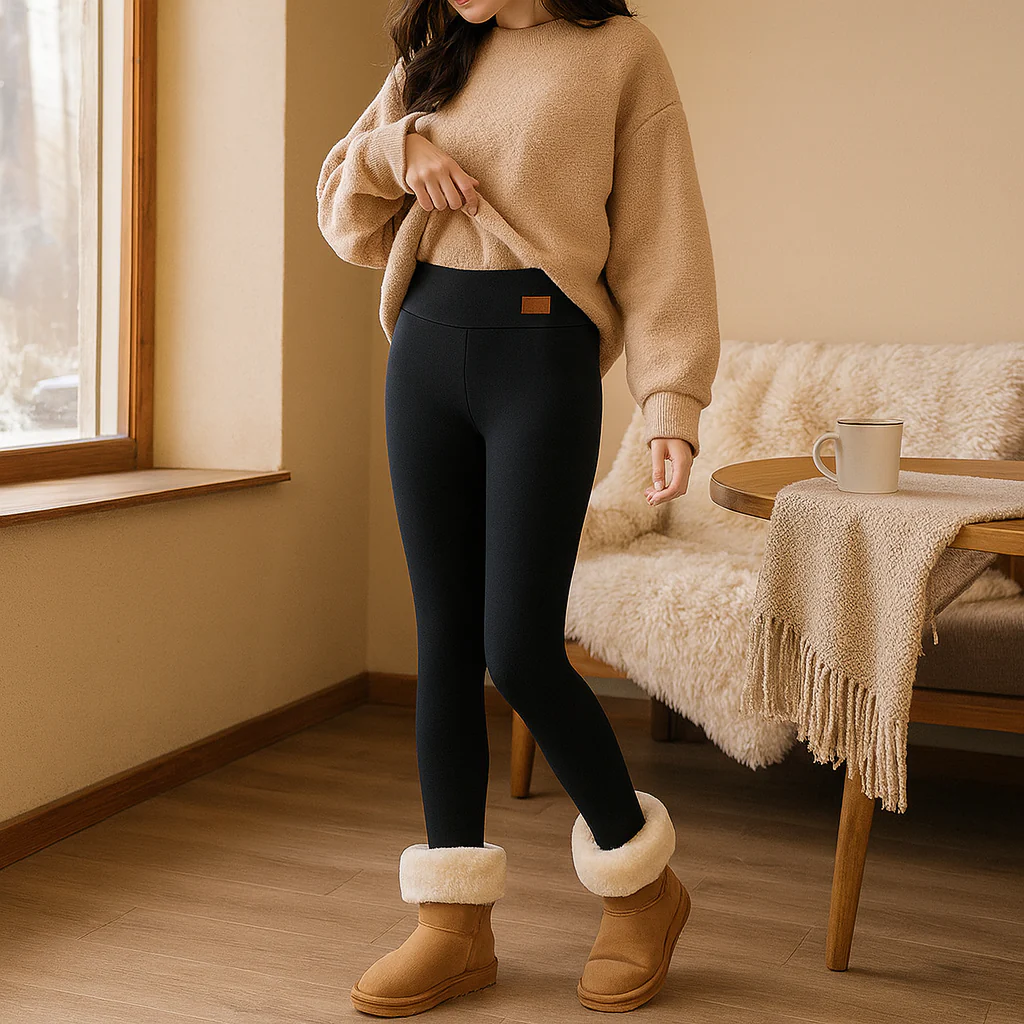 Leggings thermiques pour femmes avec polaire – taille haute