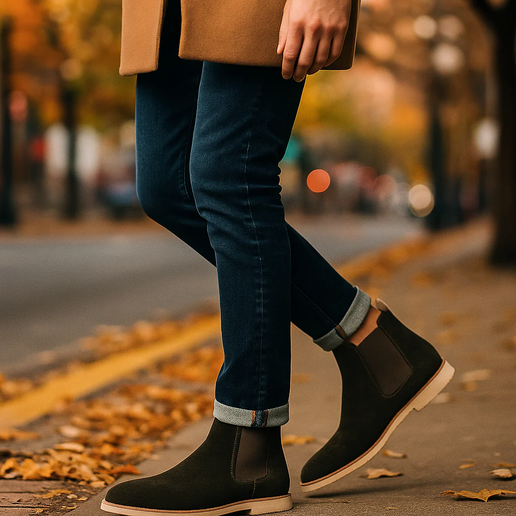 Luxe – Bottines Chelsea en Daim Cuir - Image 4