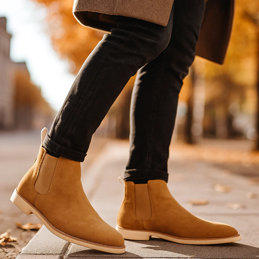 Luxe – Bottines Chelsea en Daim Cuir - Image 5
