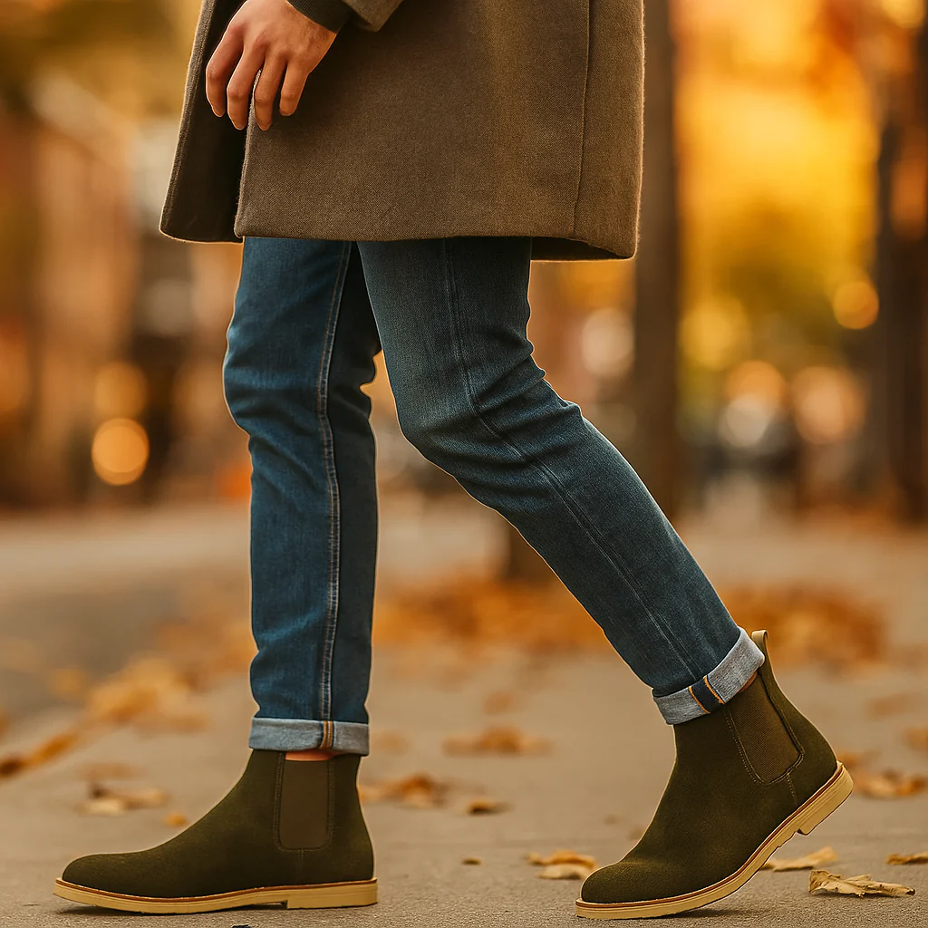 Luxe – Bottines Chelsea en Daim Cuir - Image 6