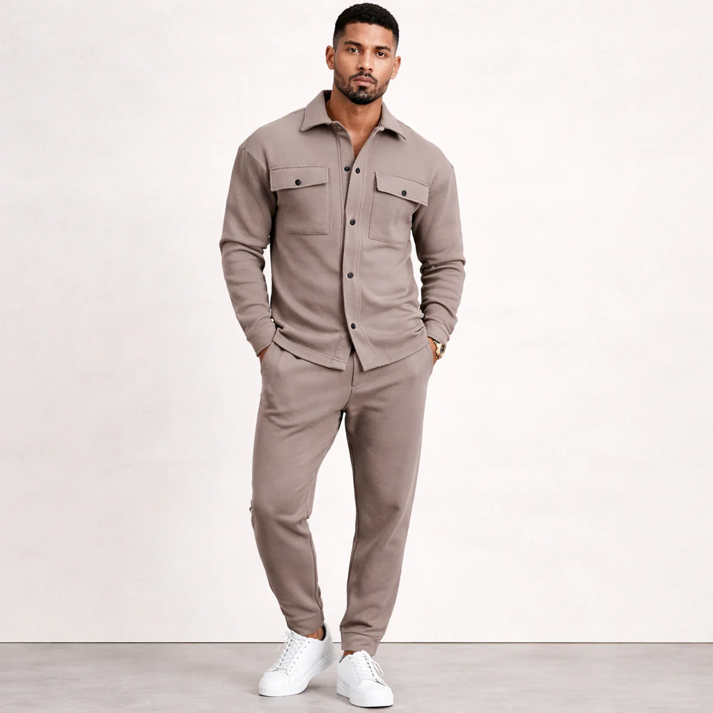 Ensemble décontracté homme | Coton confortable | Tenue casual