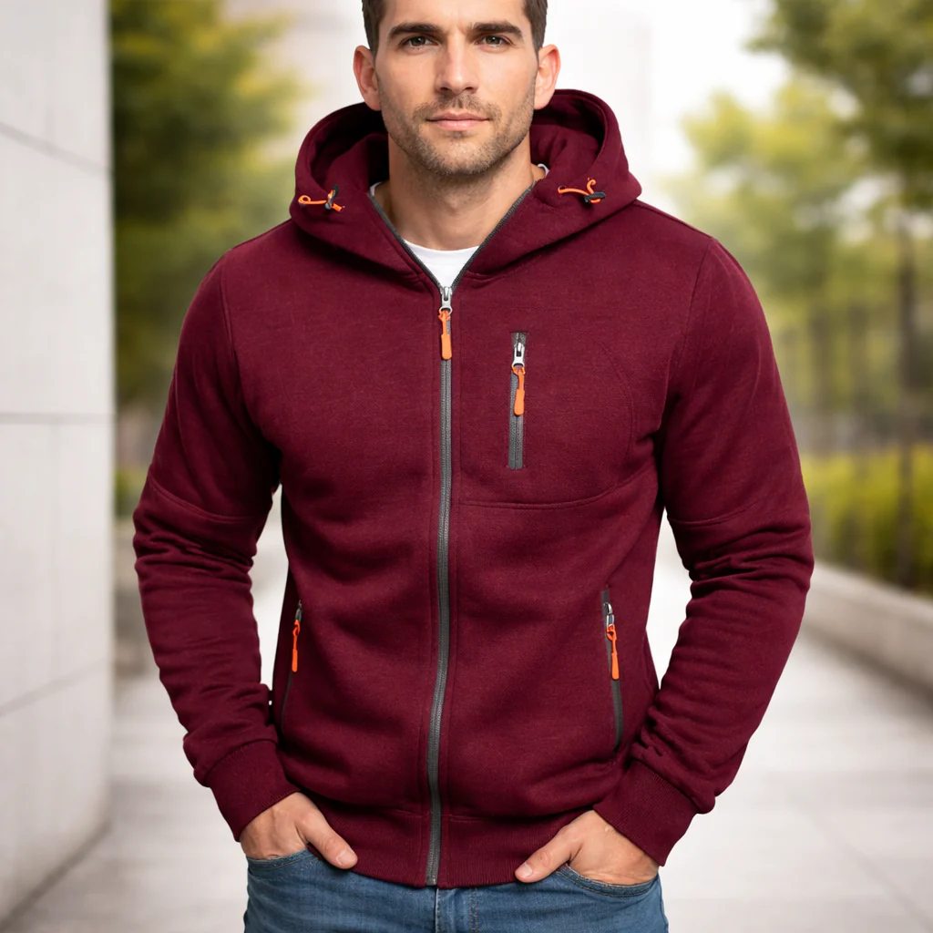 Sweat-shirt à fermeture | Sportswear décontracté | Coupe confortable