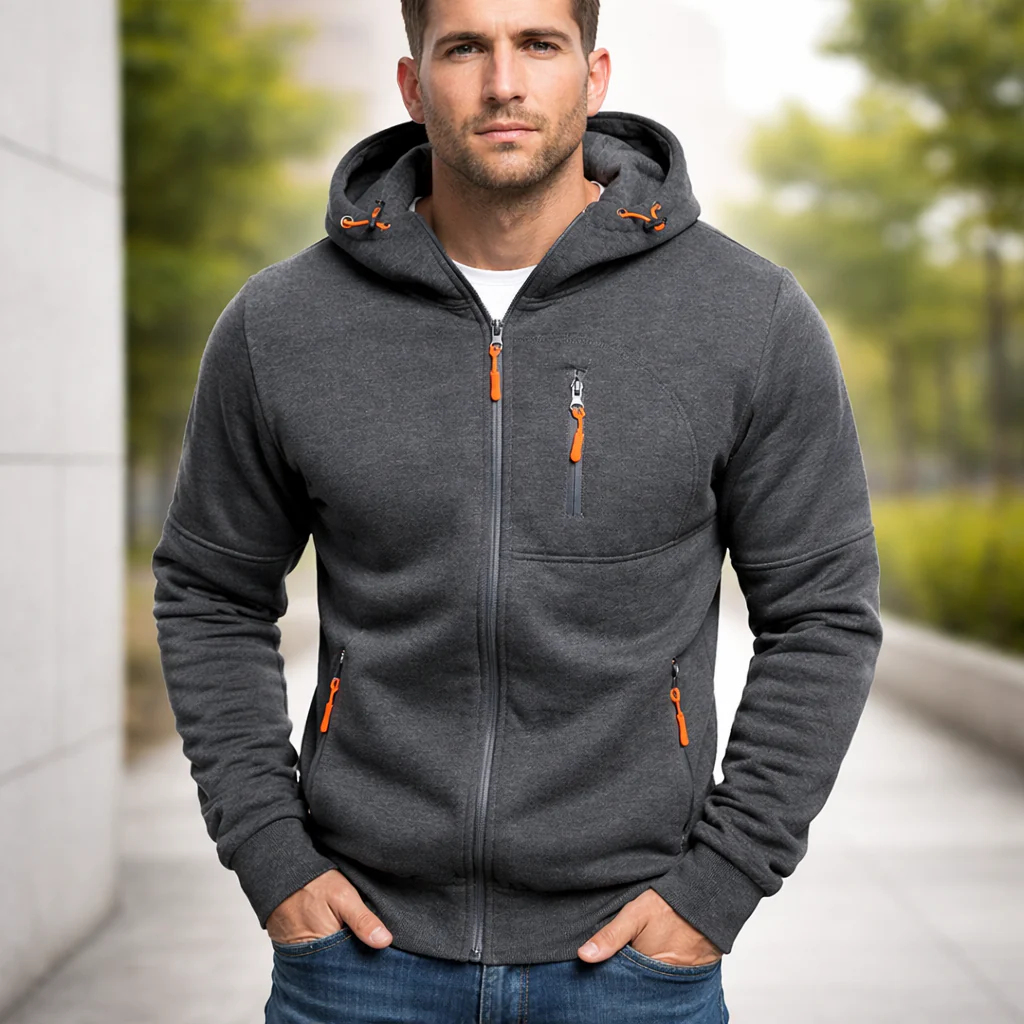 Sweat-shirt à fermeture | Sportswear décontracté | Coupe confortable - Image 4