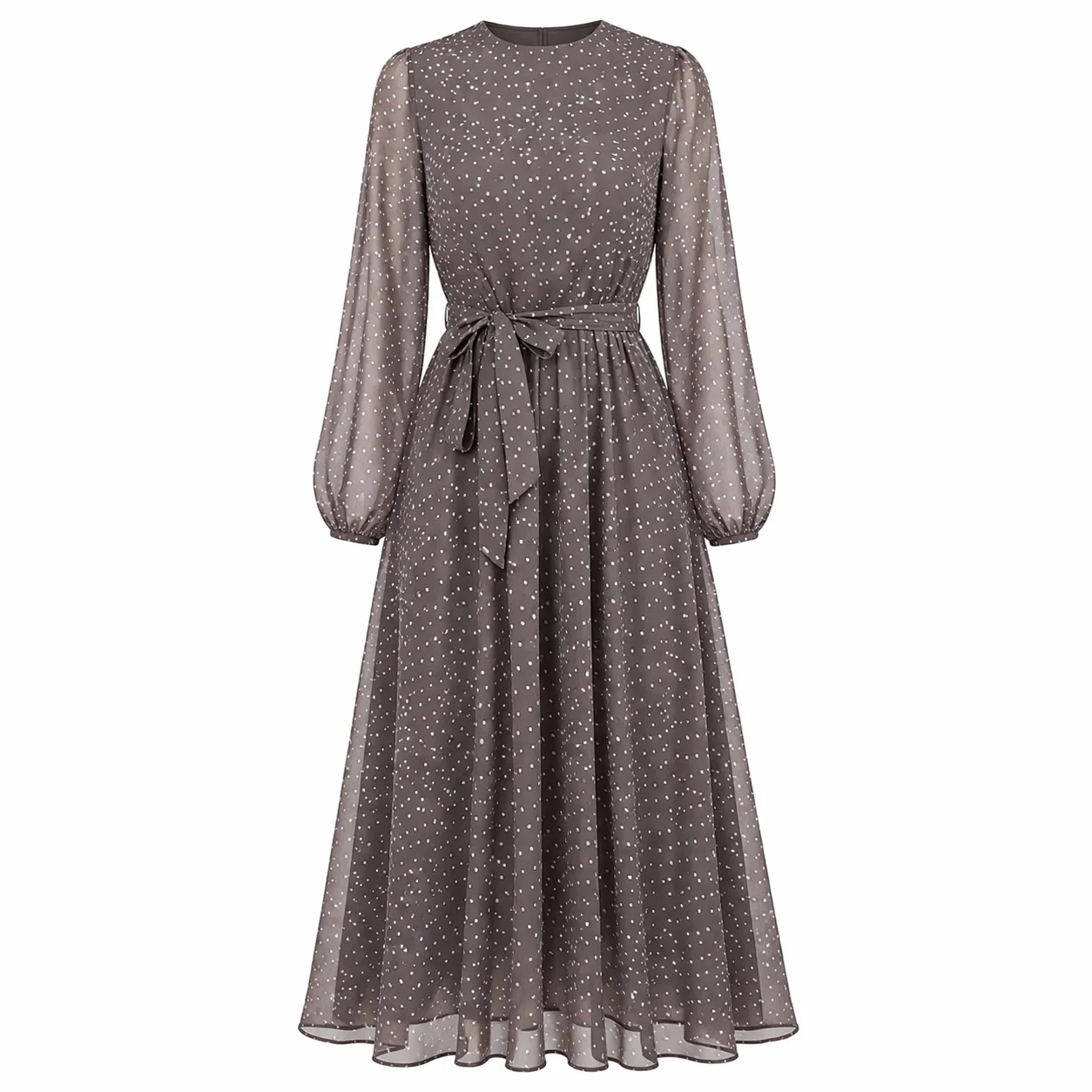 Robe Midi | Pois Femme | Style Élégant et Fluide - Image 7