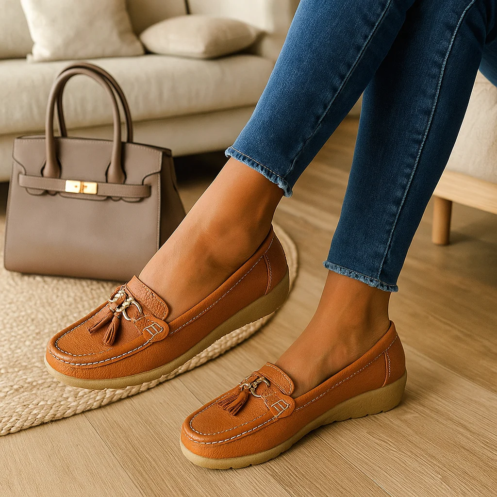 Mocassins confort en cuir pour femmes - Image 5