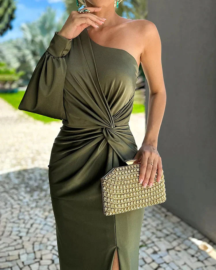 Noa - Robe de soirée élégante - Maxi - Fente