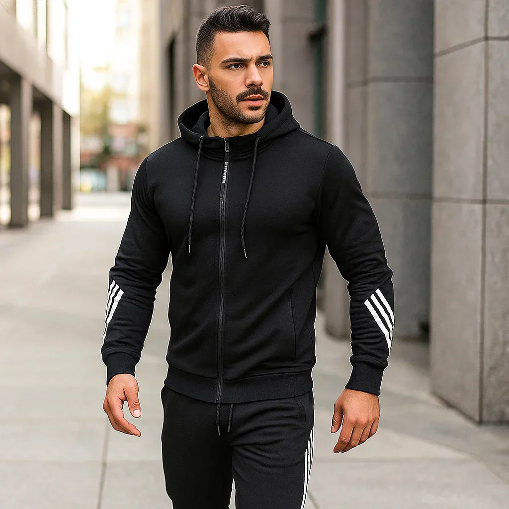 Pantalons de jogging pour hommes - confortables - sportifs - extensibles - Image 4