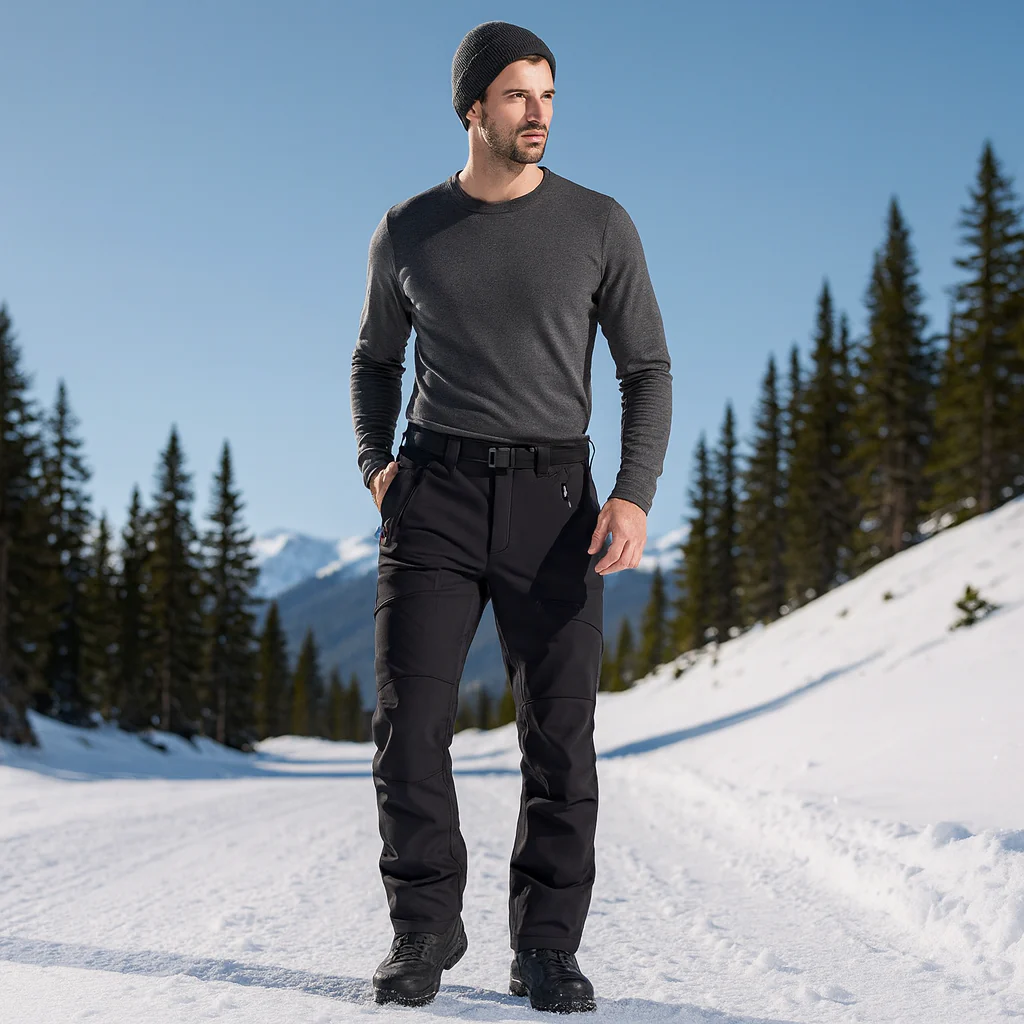 Pantalons de trekking imperméables pour femmes avec polaire - Image 4