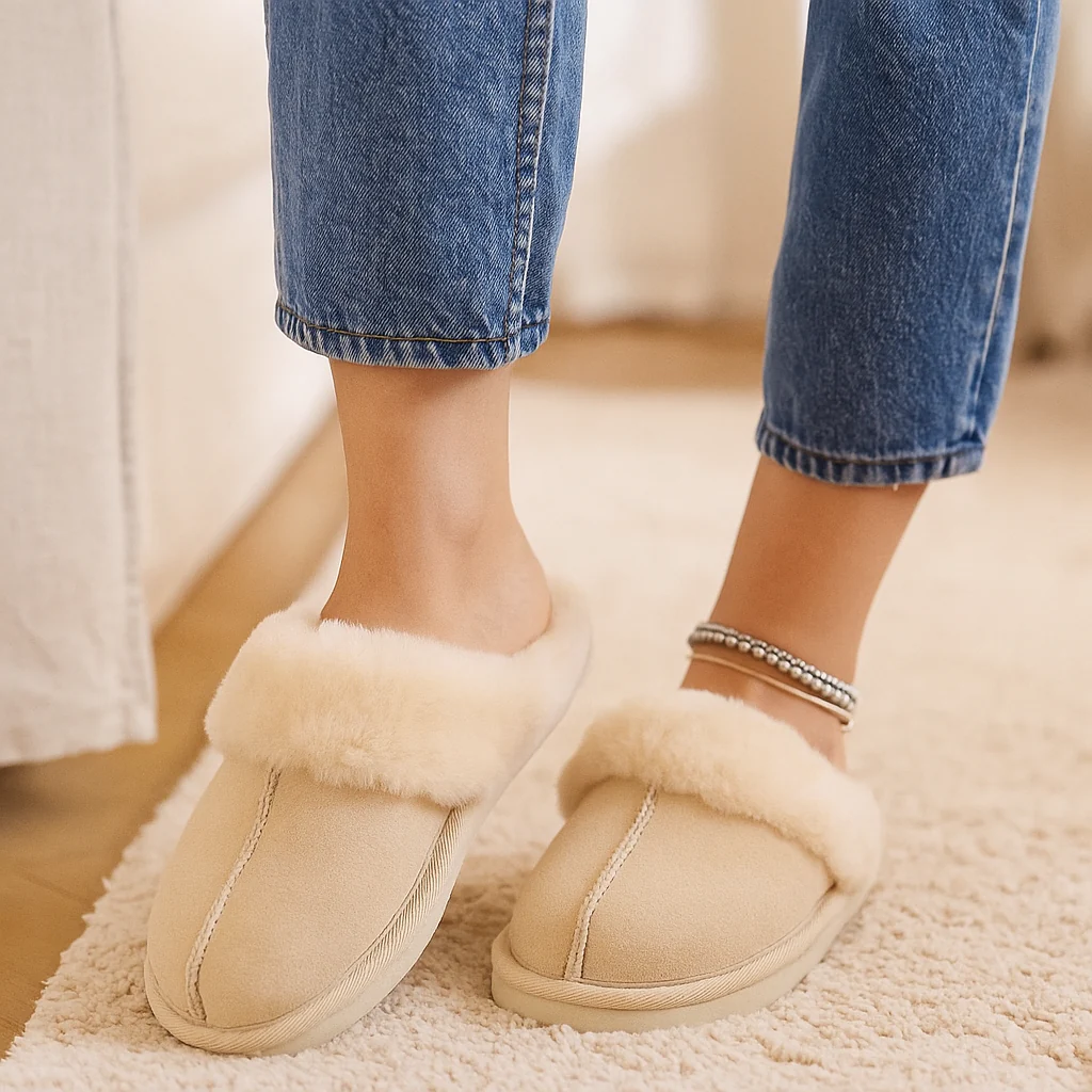 Pantoufles Fluffy Beige – Douceur et chaleur absolues - Image 2