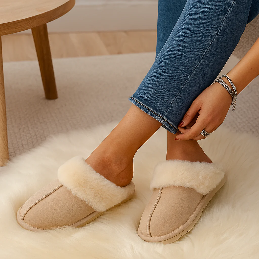 Pantoufles Fluffy Beige – Douceur et chaleur absolues - Image 4