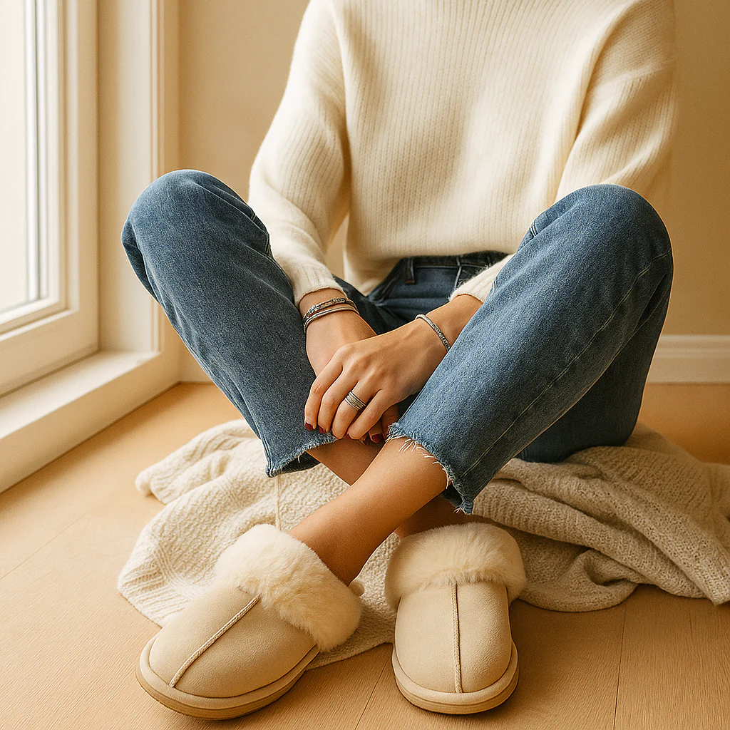 Pantoufles Fluffy Beige – Douceur et chaleur absolues - Image 5