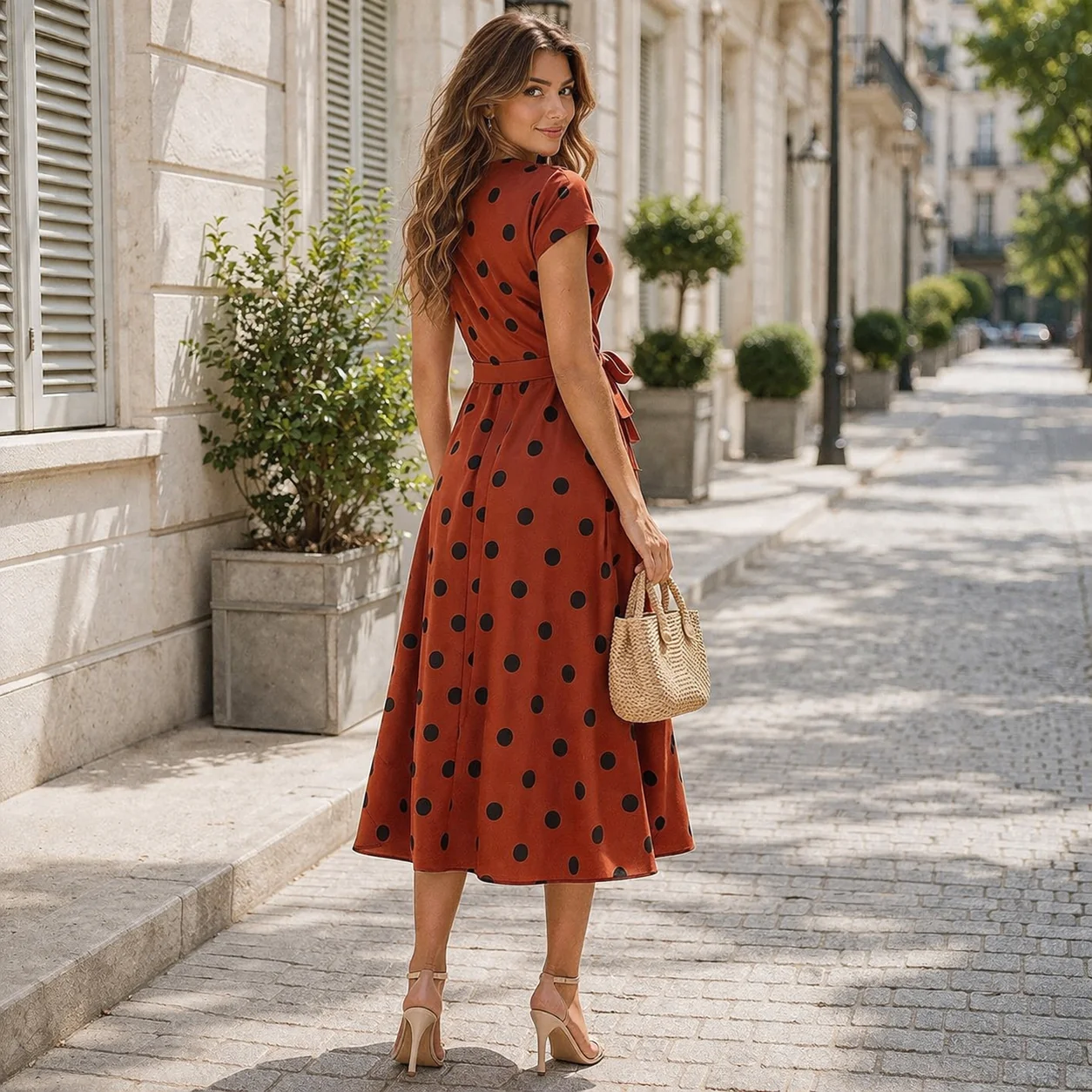 Robe à Pois | Robe d'Été Polyvalente | Design Chic - Image 4