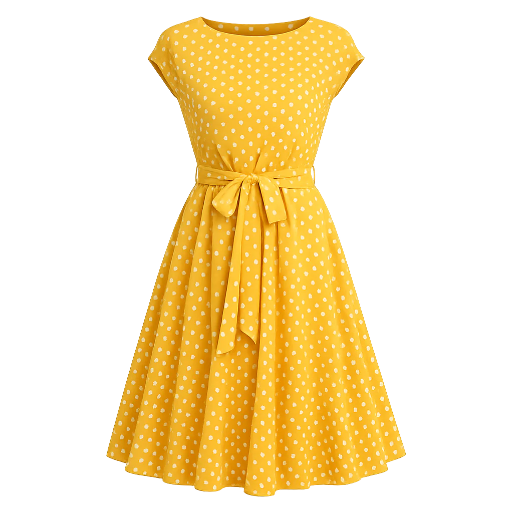 Robe à Pois | Robe d'Été Vintage pour Femme | Légère - Image 6