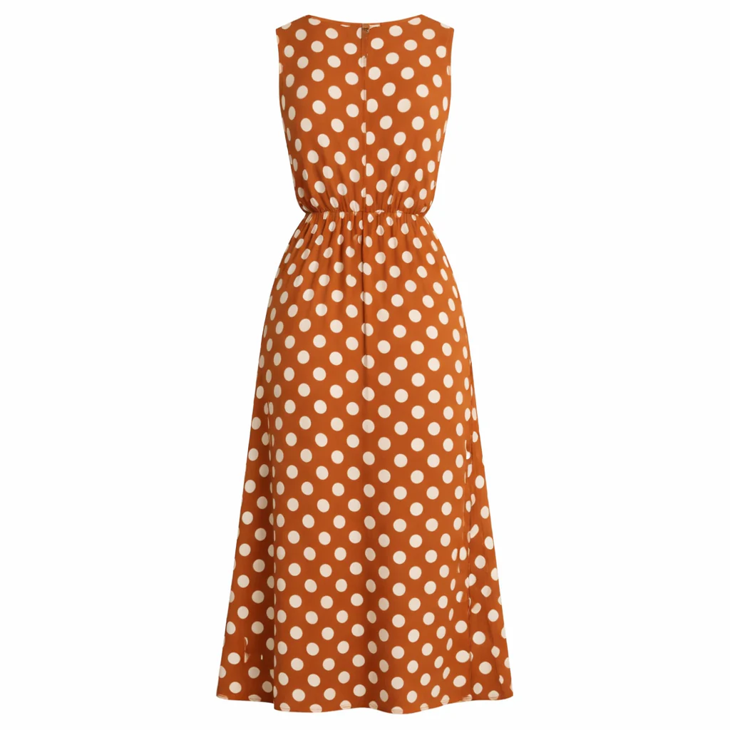 Robe Maxi à Pois | Inspiration Vintage | Coupe Flatteuse - Image 8
