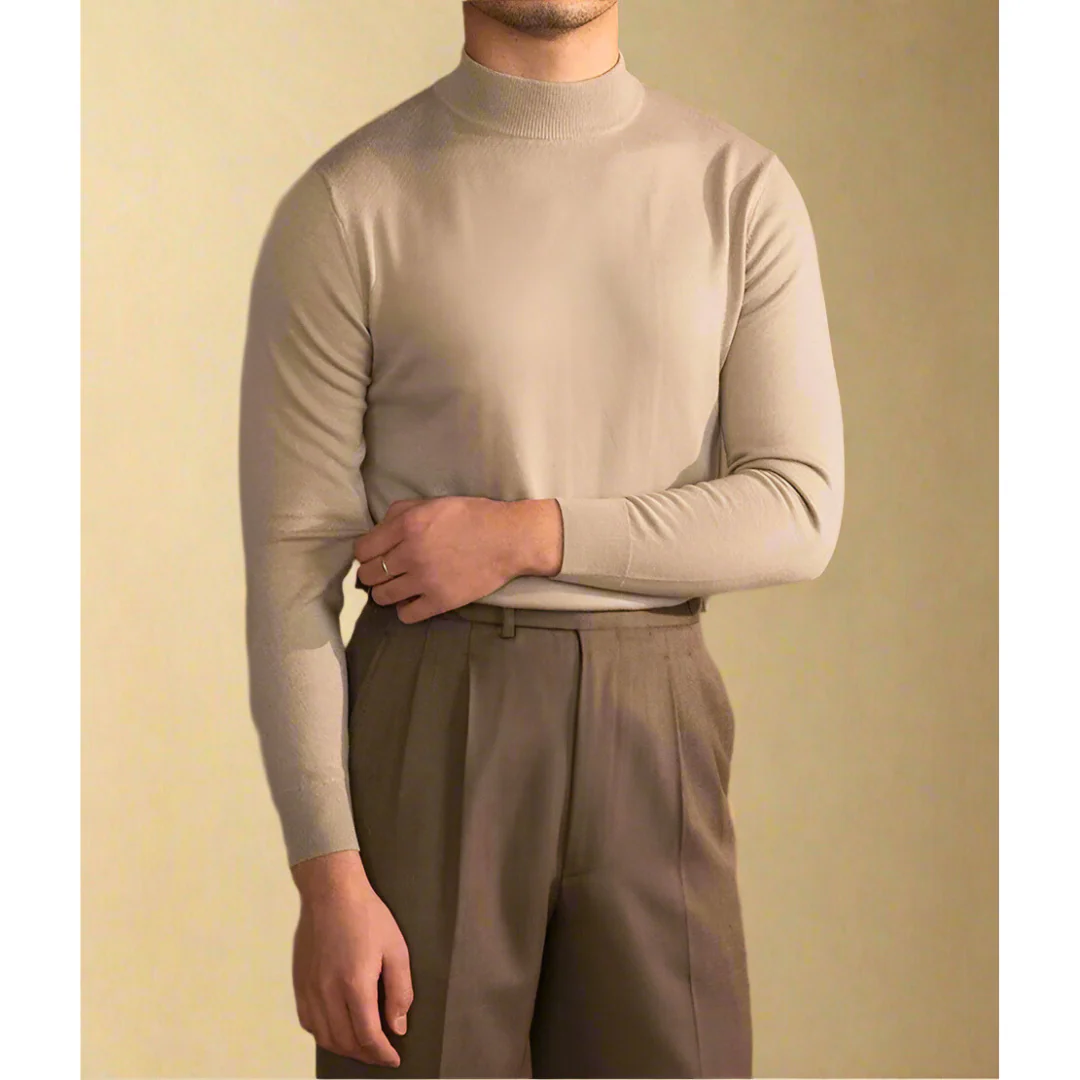 Pull col roulé homme - laine - classique élégant - Image 4