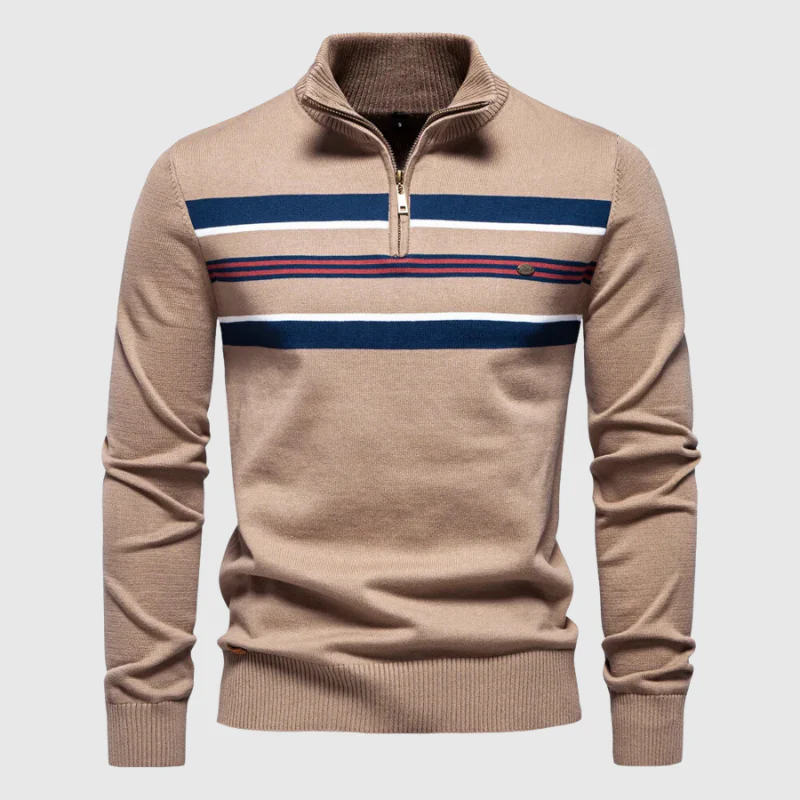 Pull homme moderne - fermeture éclair - col montant - Image 3