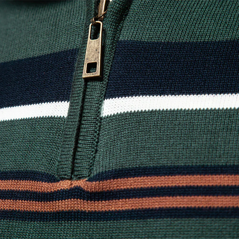 Pull homme moderne - fermeture éclair - col montant - Image 7