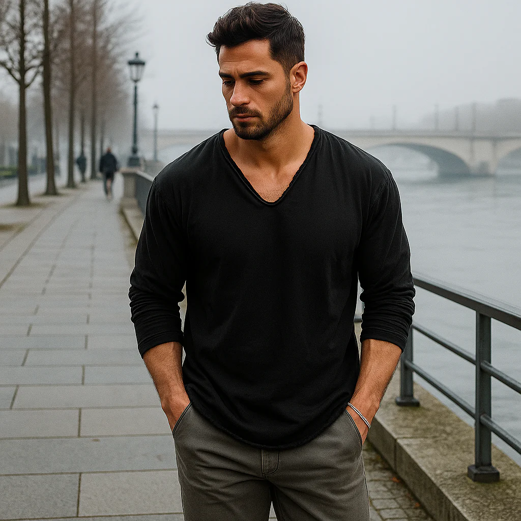 Pull homme - oversize - manches longues - décontracté - Image 2
