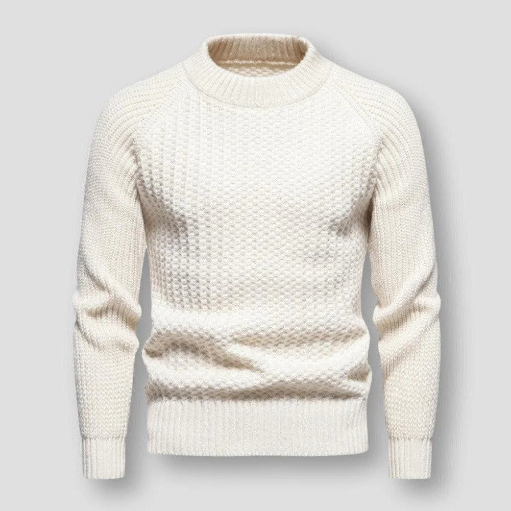 Pull homme tricot haut de gamme - motif gaufré - Image 3
