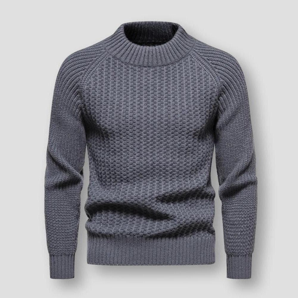 Pull homme tricot haut de gamme - motif gaufré - Image 5
