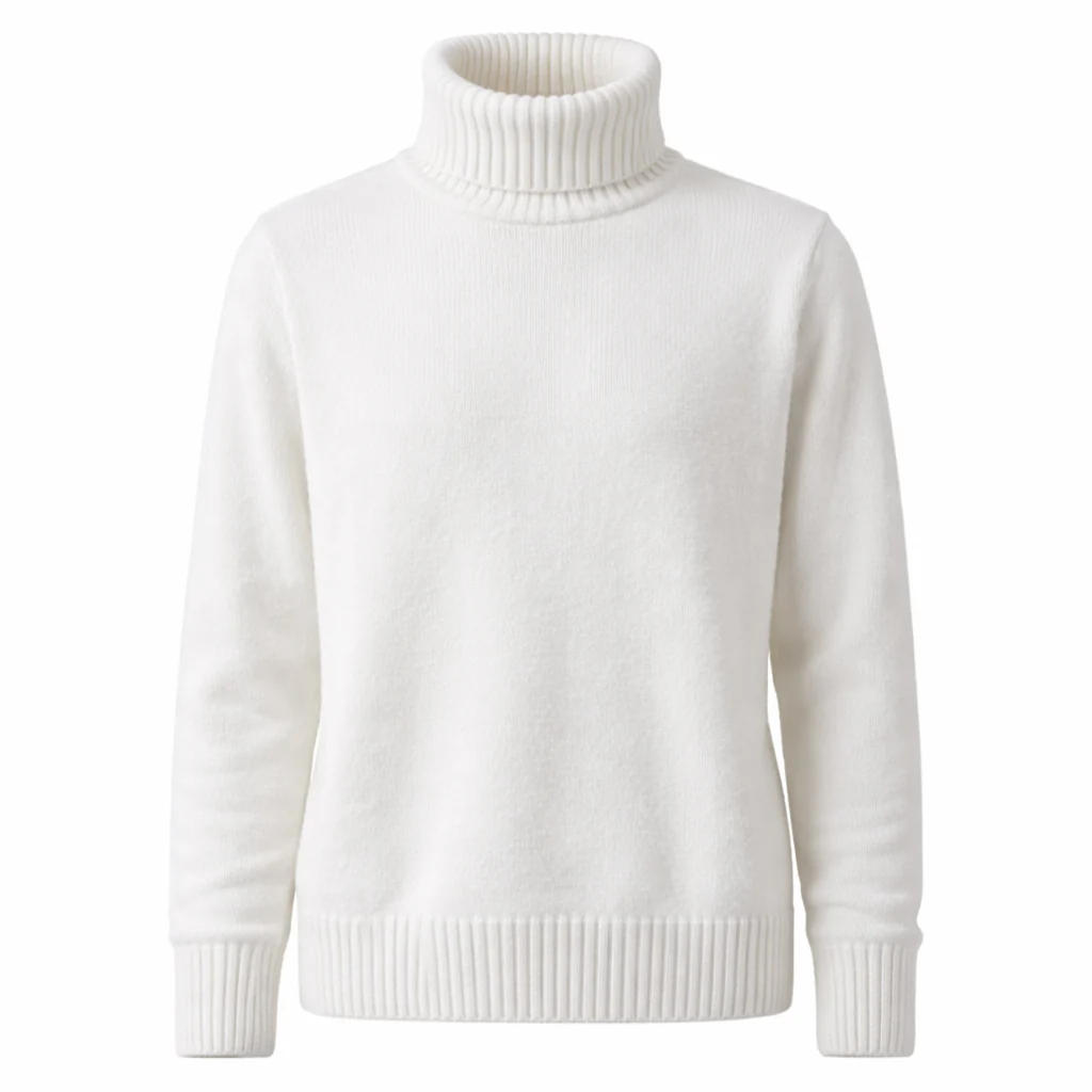 Pull laine épaisse homme - col montant - chaud - Image 4
