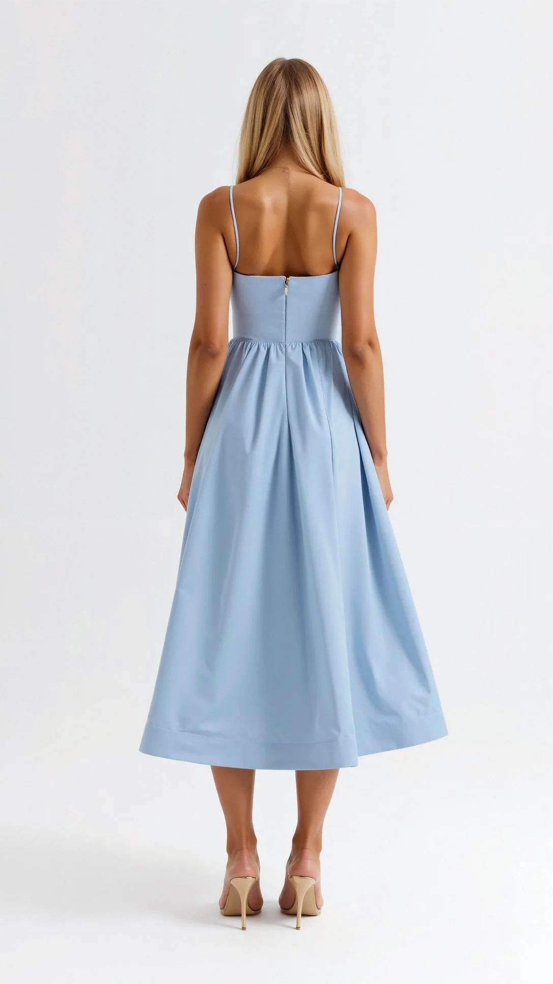 Robe de soirée à bretelles - Midi légère d'été - Femme - Image 5