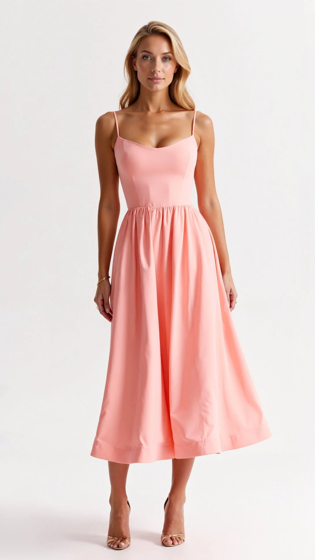 Robe de soirée à bretelles - Midi légère d'été - Femme - Image 7