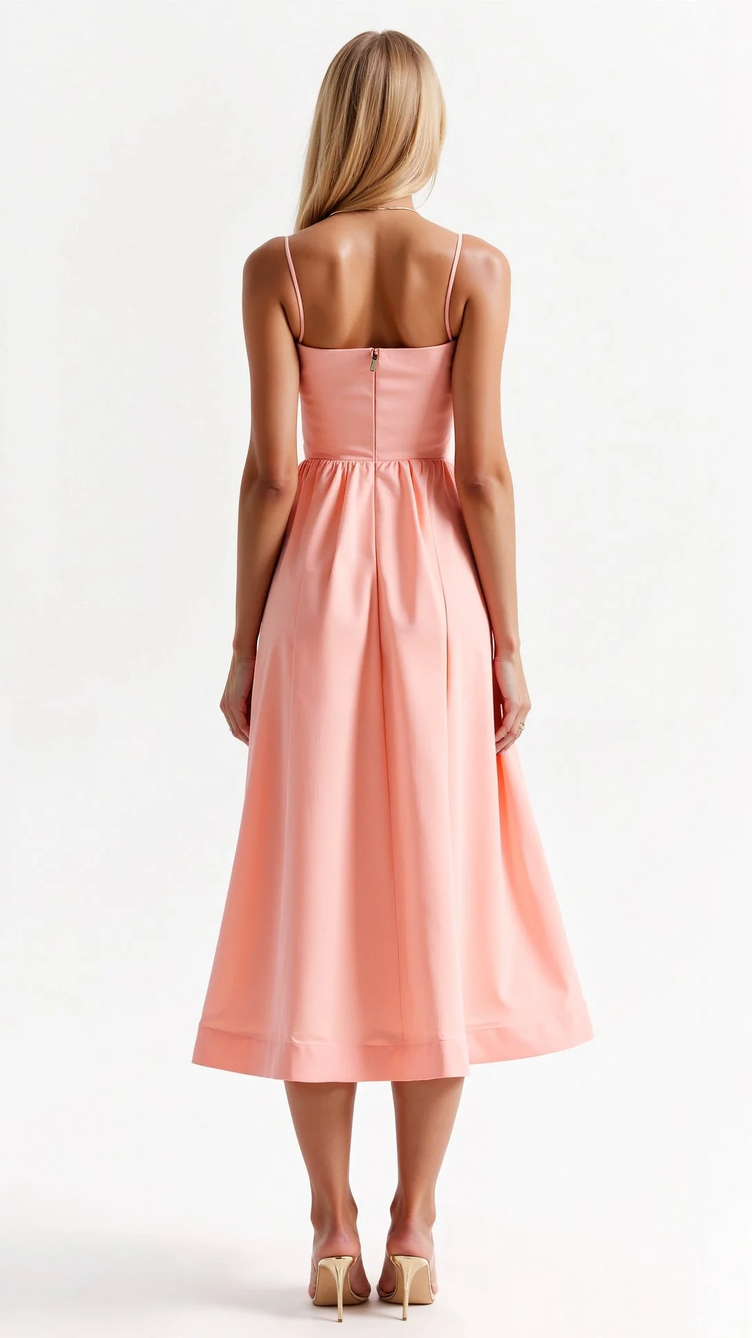 Robe de soirée à bretelles - Midi légère d'été - Femme - Image 8