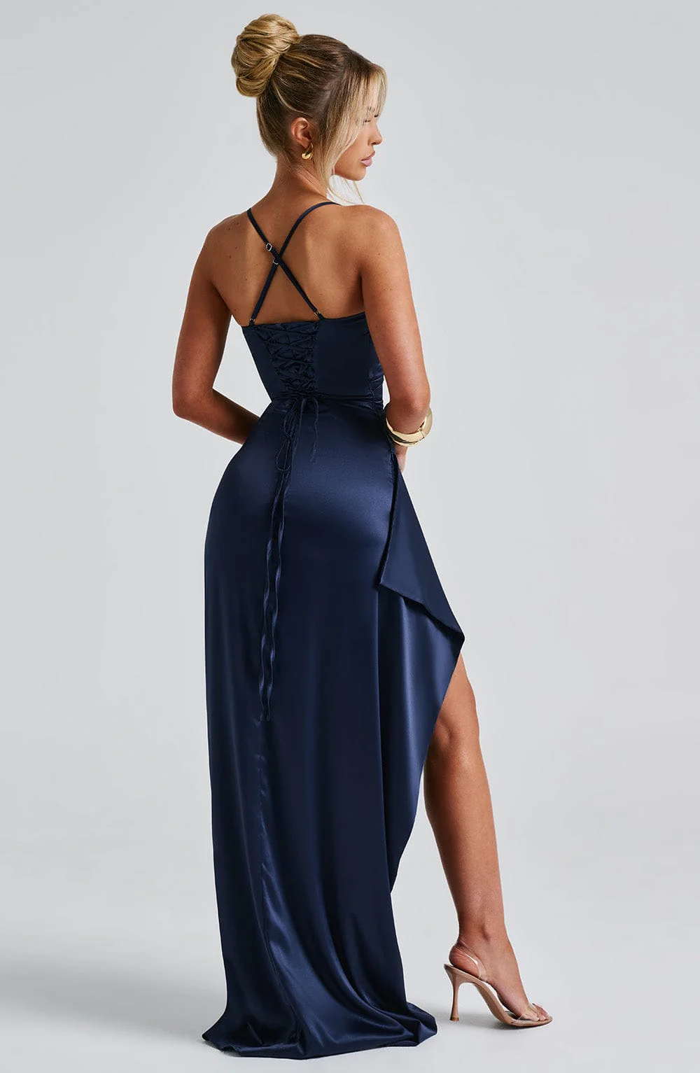 Robe de Soirée Bleu Nuit - Maxi Élégante - Longue - Image 2
