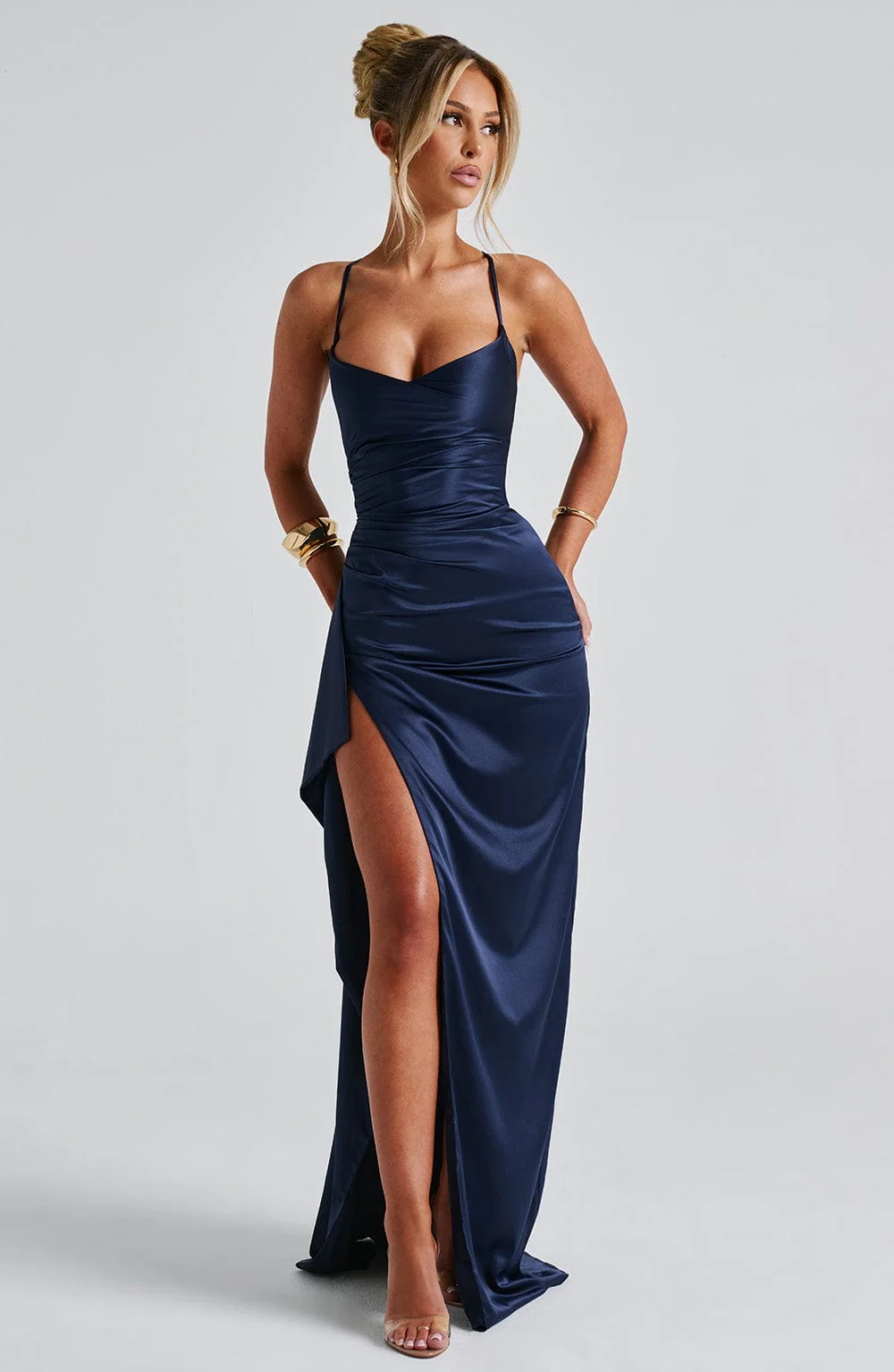 Robe de Soirée Bleu Nuit - Maxi Élégante - Longue - Image 7