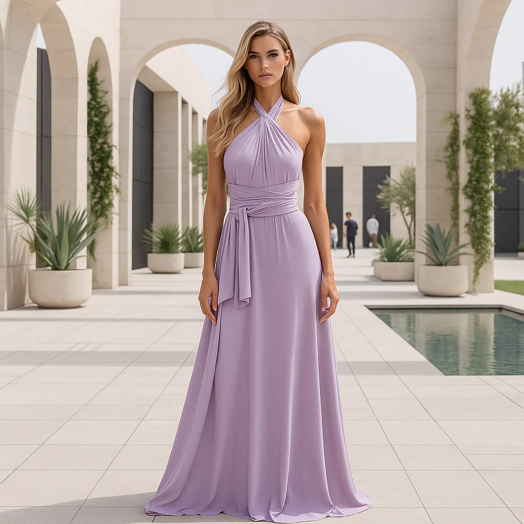 Robe de soirée convertible - élégante - femme - longue - transformable - Image 11