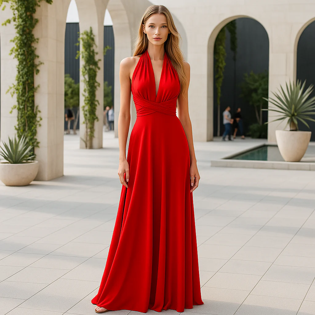 Robe de soirée convertible - élégante - femme - longue - transformable - Image 9