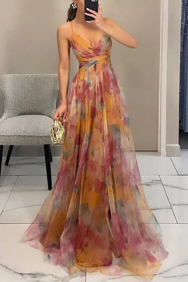 Robe de soirée maxi élégante - motif floral - Flora - Image 6