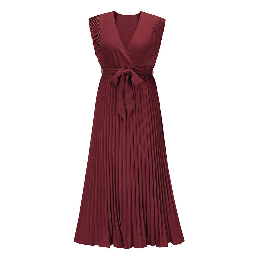 Robe de soirée maxi élégante - Volants - Décolleté en V - Image 13