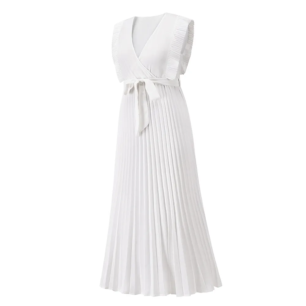 Robe de soirée maxi élégante - Volants - Décolleté en V - Image 14