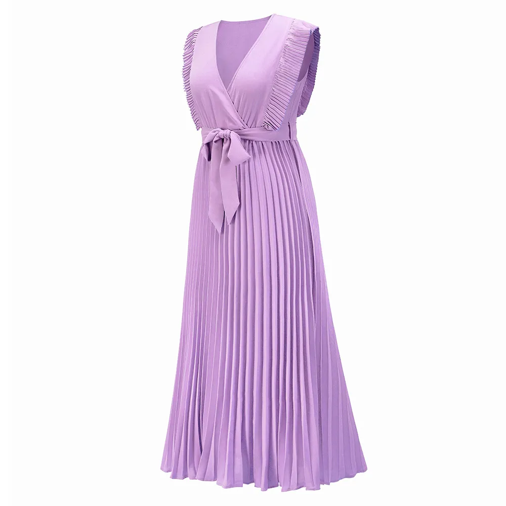 Robe de soirée maxi élégante - Volants - Décolleté en V - Image 16