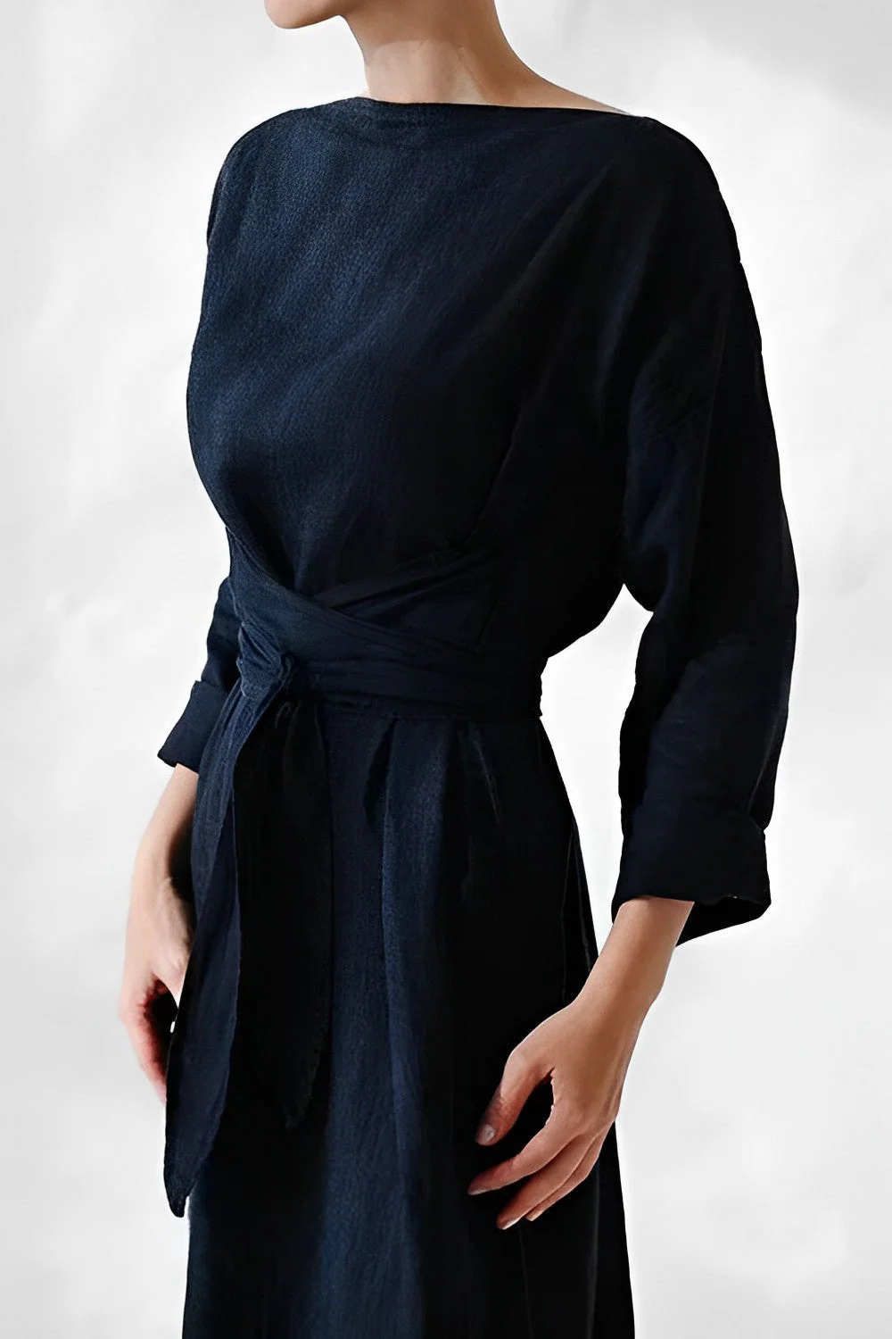 Robe Maxi Lin Nœud - Soirée Boho - Image 4
