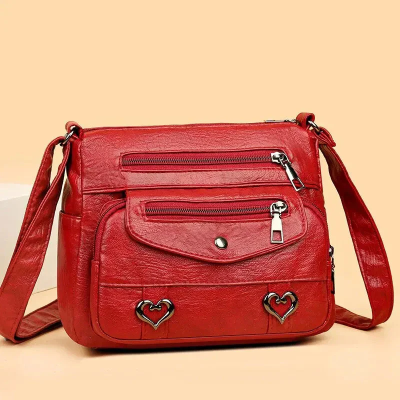 Sac à main vintage cuir souple - Love - Bandoulière - Image 2