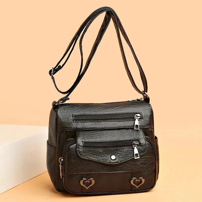 Sac à main vintage cuir souple - Love - Bandoulière - Image 3