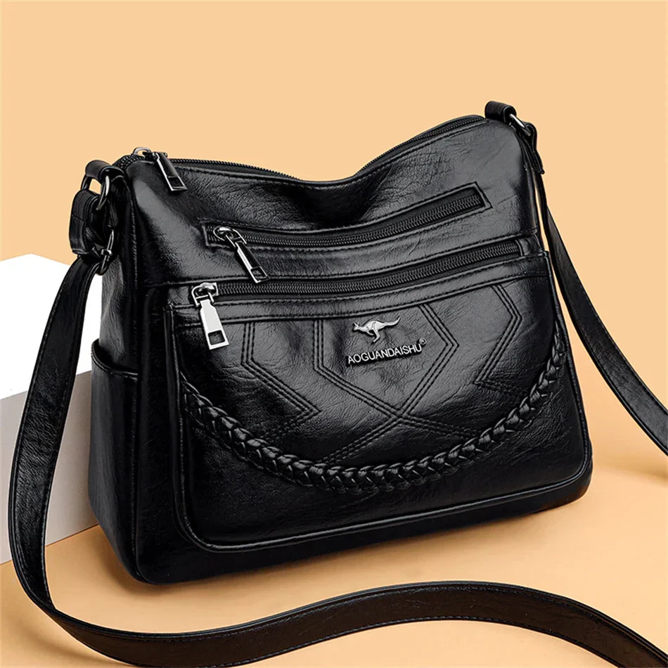 Sac Bandoulière Cuir Souple Chic