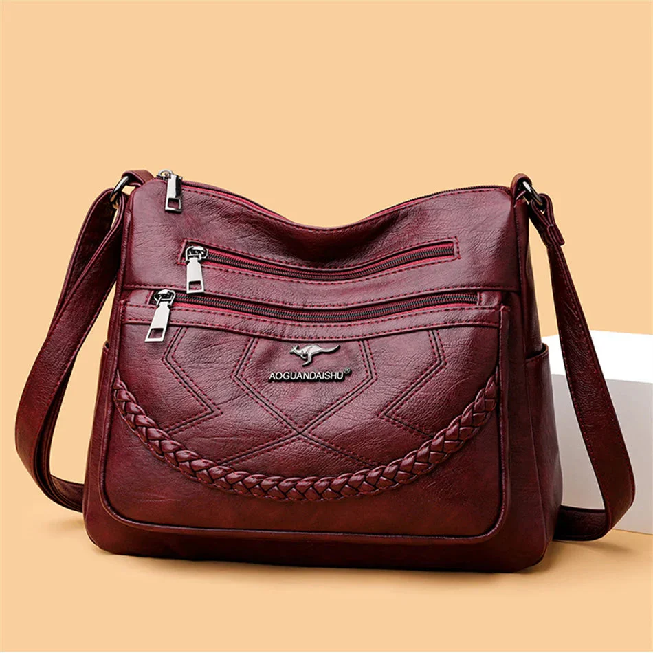 Sac Bandoulière Cuir Souple Chic - Image 2