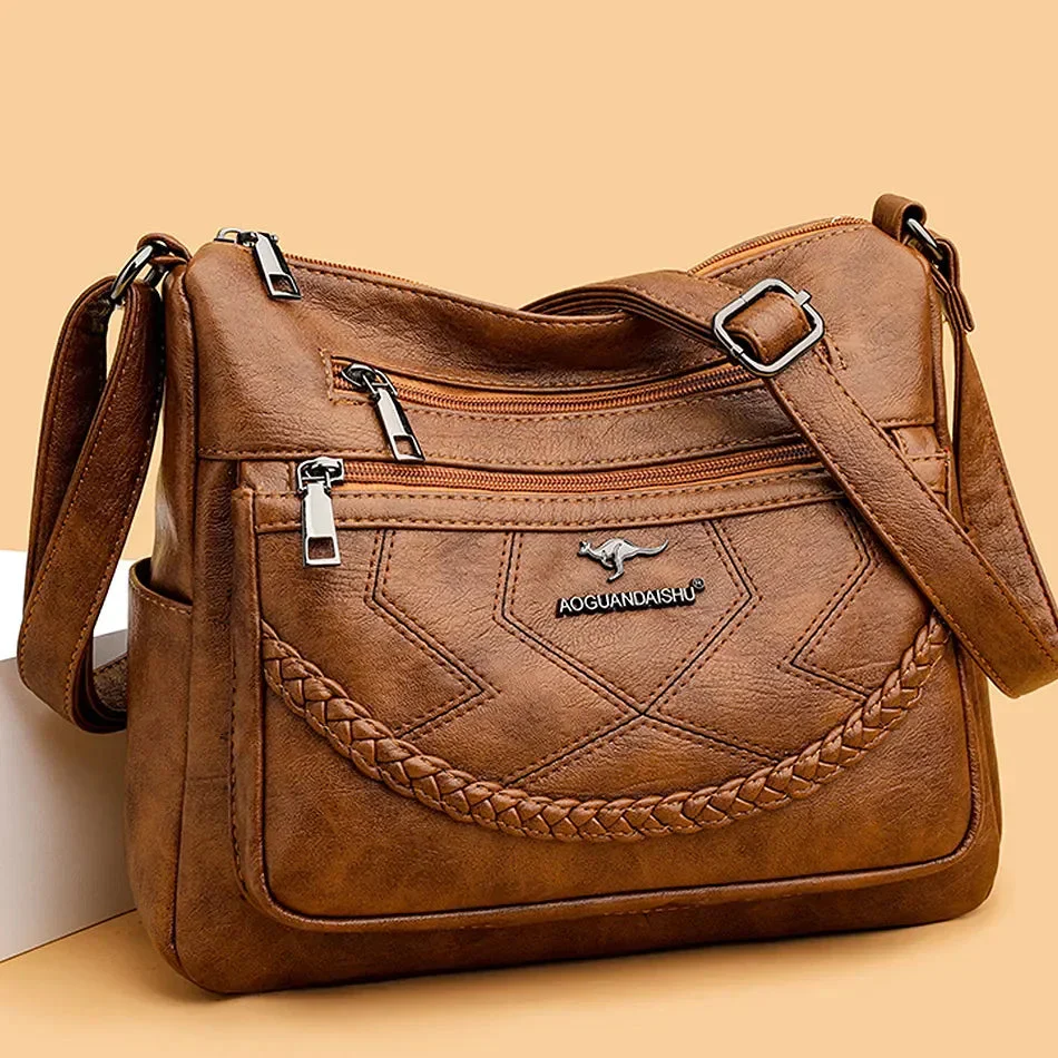 Sac Bandoulière Cuir Souple Chic - Image 4