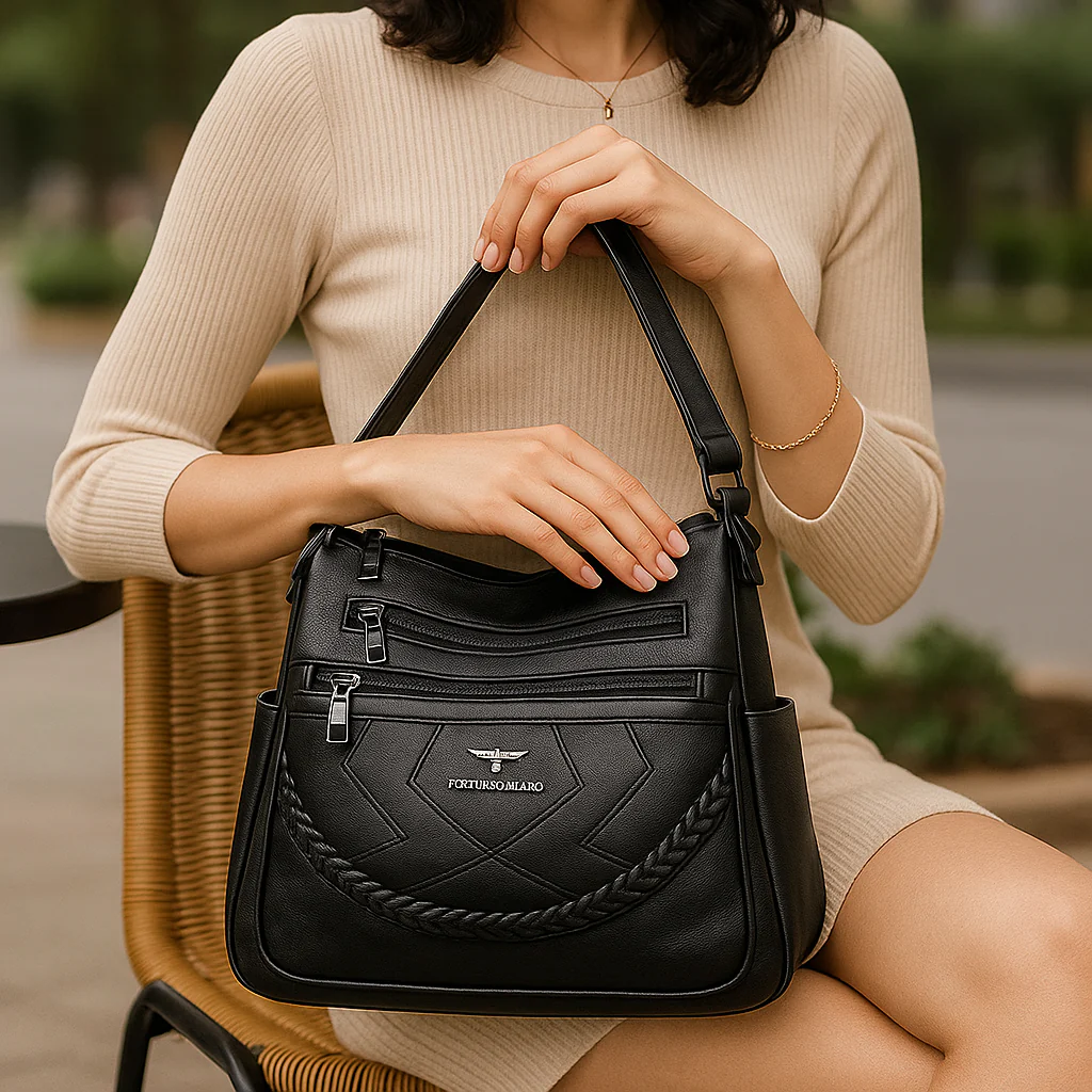 Sac Bandoulière en Cuir Souple Femme – Chic, Élégant et Pratique - Image 3