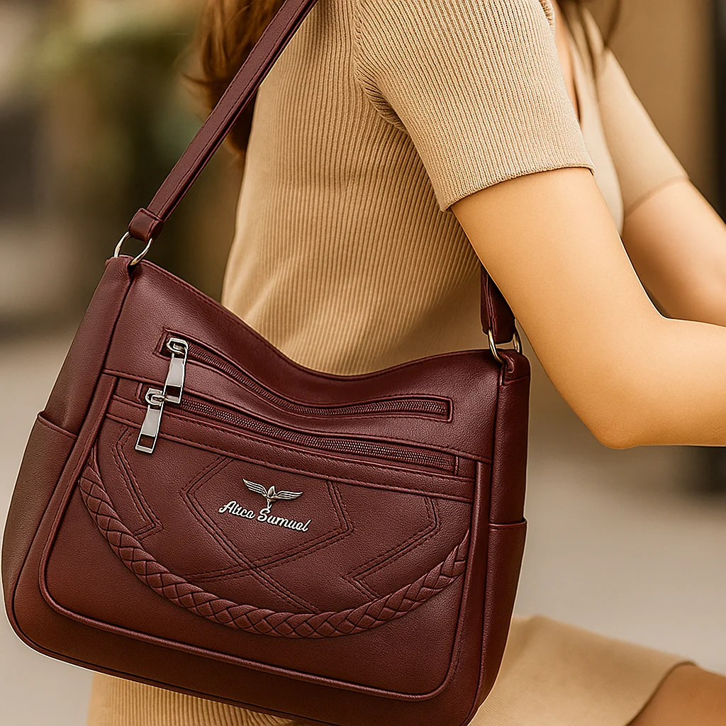 Sac Bandoulière en Cuir Souple Femme – Chic, Élégant et Pratique - Image 5