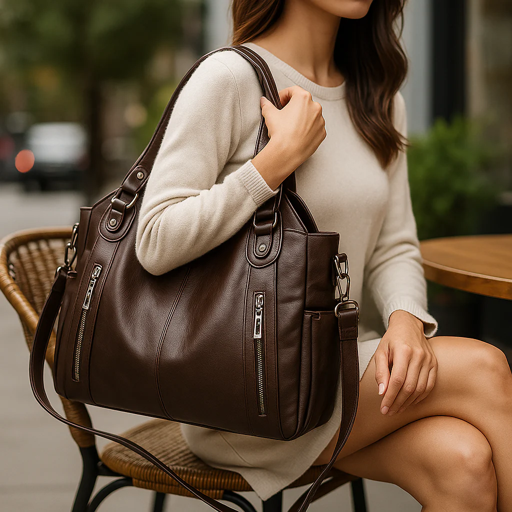 Sac fourre-tout cuir Novira élégant et pratique - Image 4