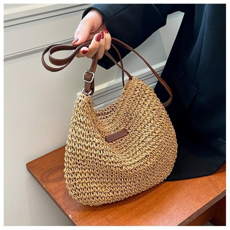 Sac Paille Tressée Artisanale - Tropical - Image 11